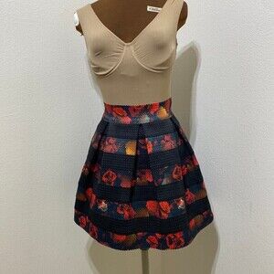 Guess Los Angeles Floral Flared Skirt Size XS